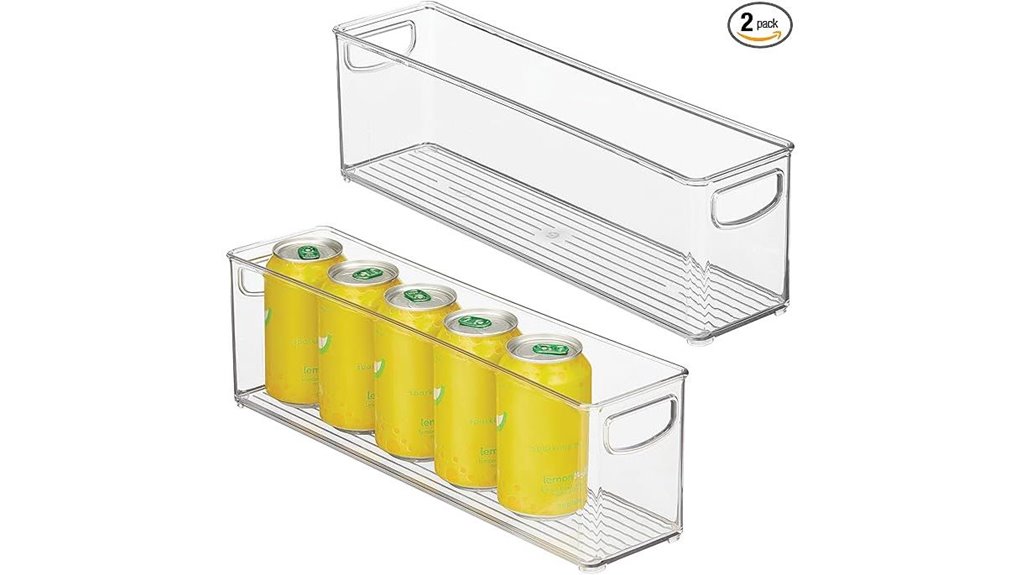 clear stackable pantry bins