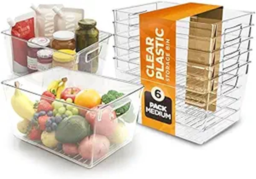 clear storage bin set