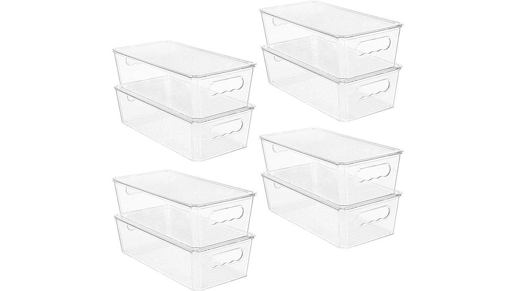 clear storage bins set