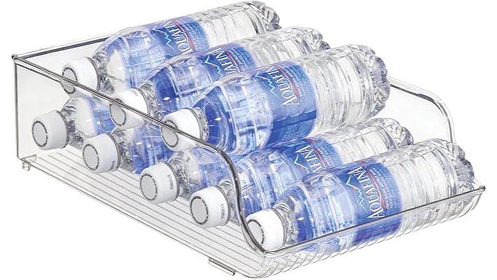 clear water bottle organizer