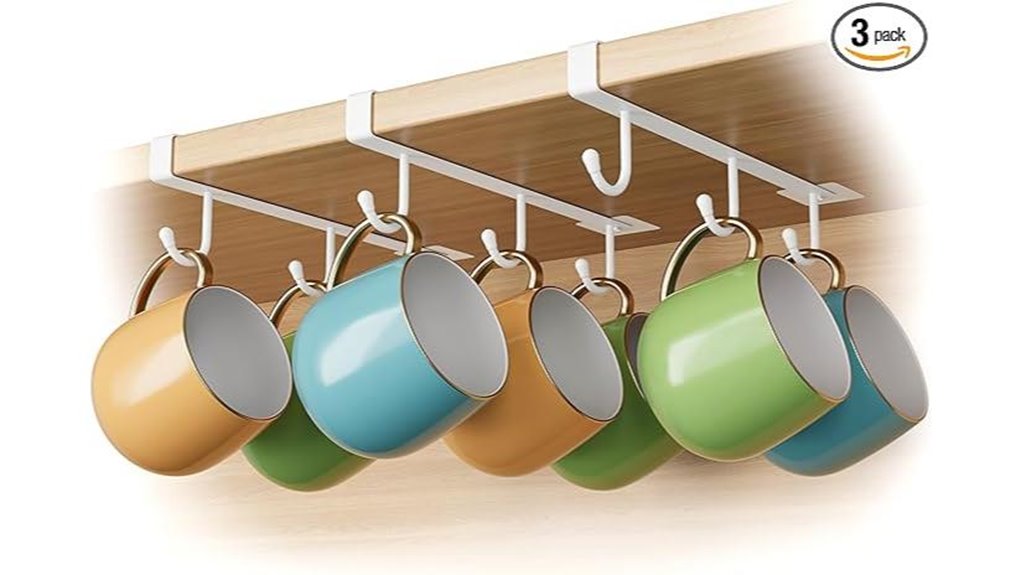 clip on under cabinet hooks