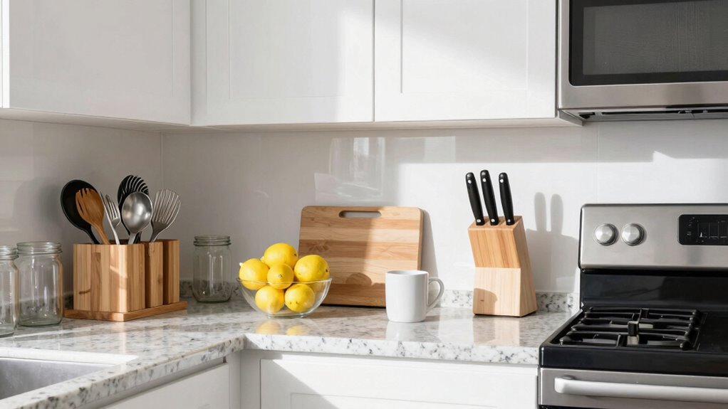 clutter free kitchen counter tips