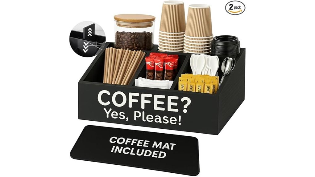 coffee organizer with drawers