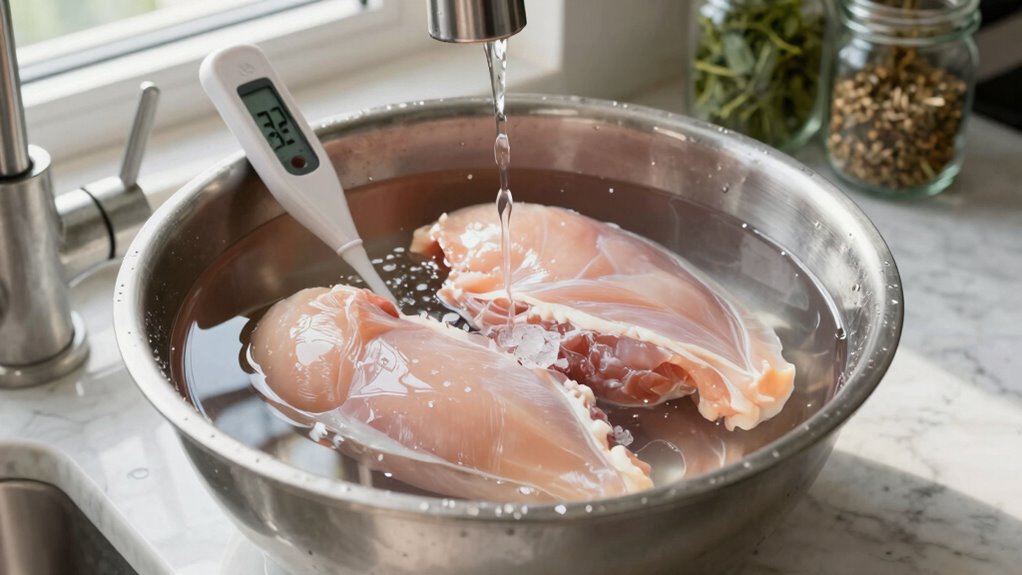 cold water meat thawing