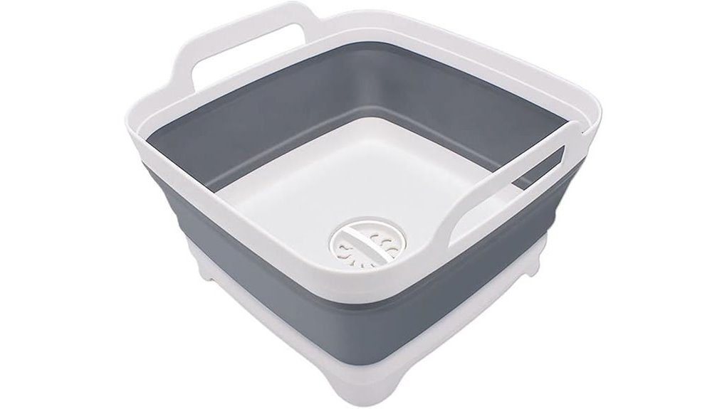 collapsible camping dish basin