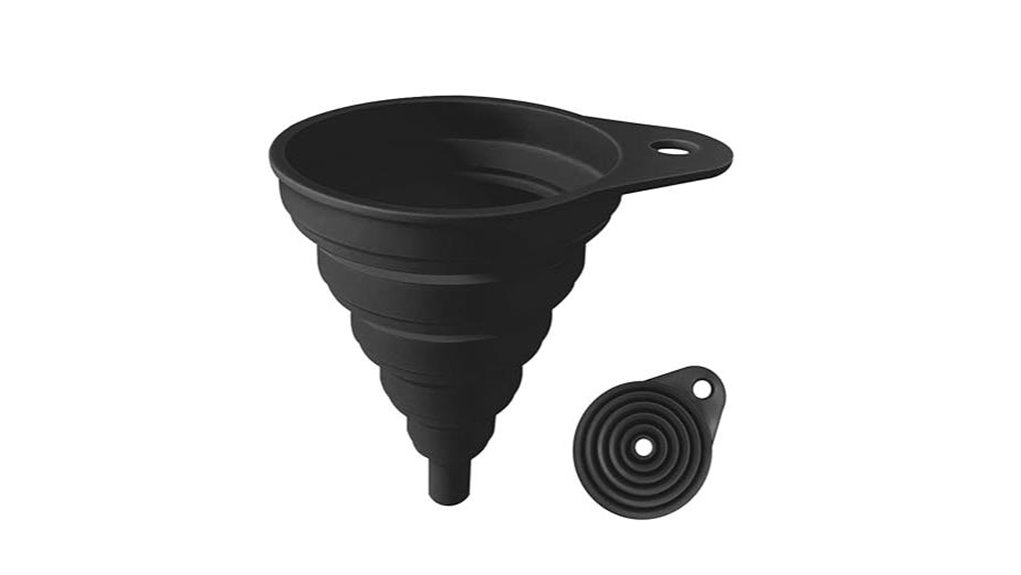 collapsible silicone kitchen funnel