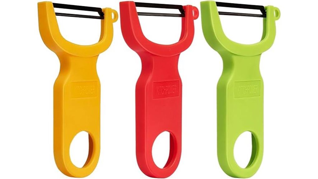 colorful vegetable fruit peelers