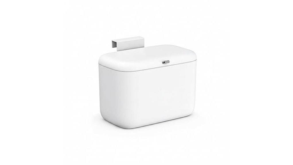 compact matte white bin