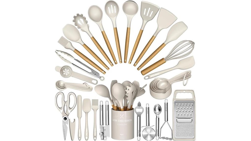 comprehensive silicone utensil set