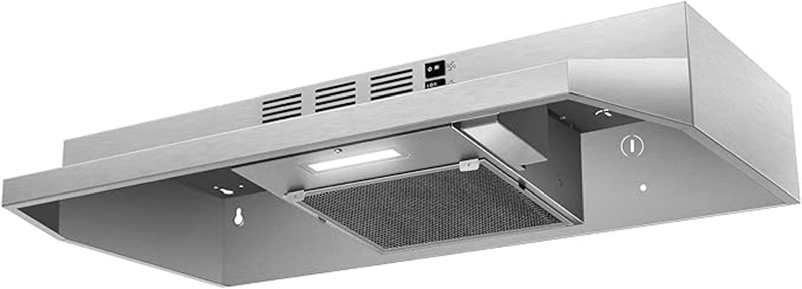 convertible range hood silver