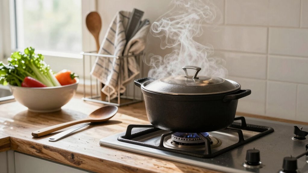 cook with residual heat