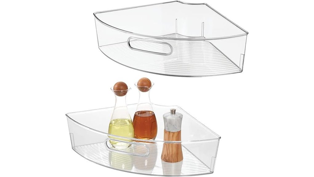 corner cabinet storage bins
