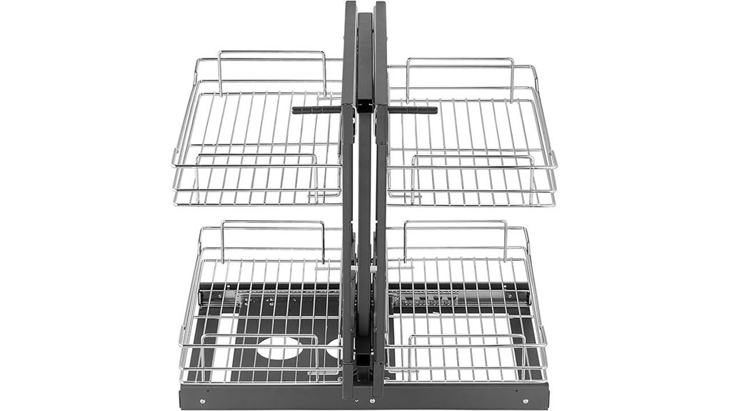 corner pull out organizer solution