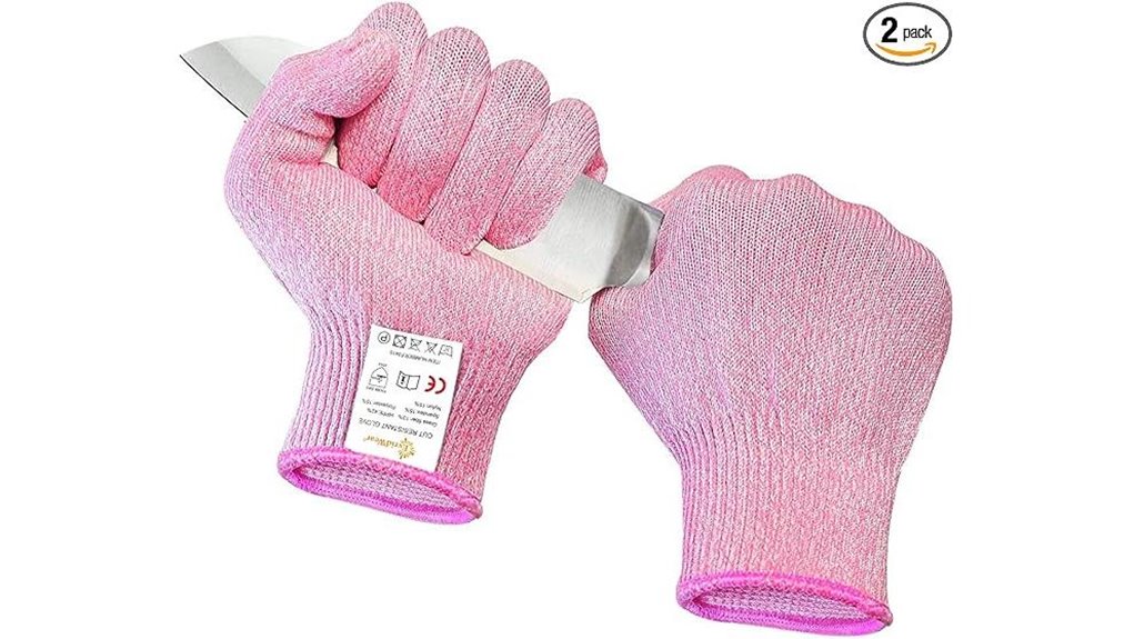 cut resistant pink gloves