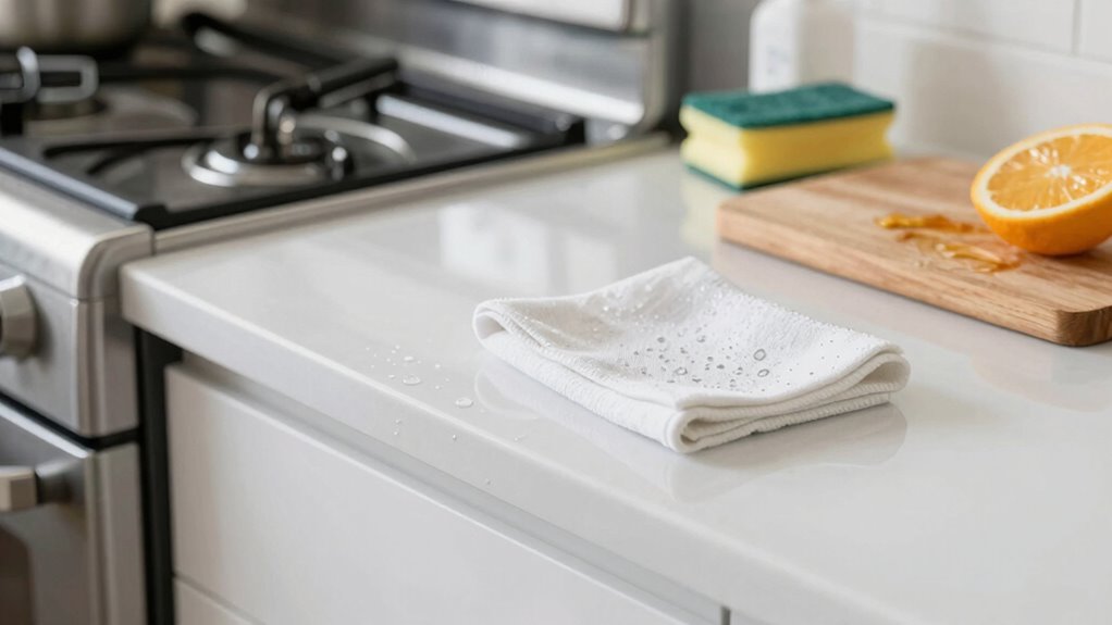 daily kitchen surface cleaning