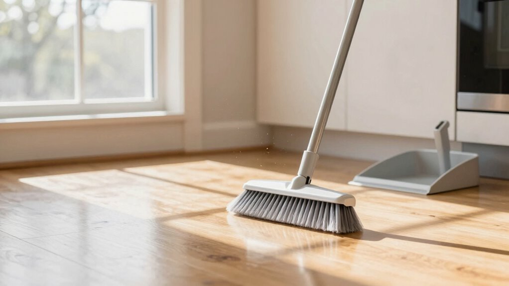 daily sweeping prevents buildup