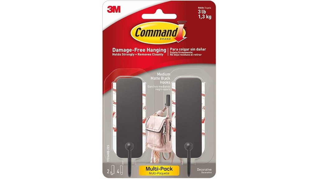 decorative black wall hooks