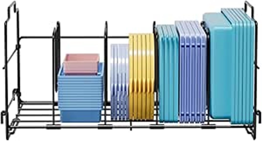 detachable lid organizer rack