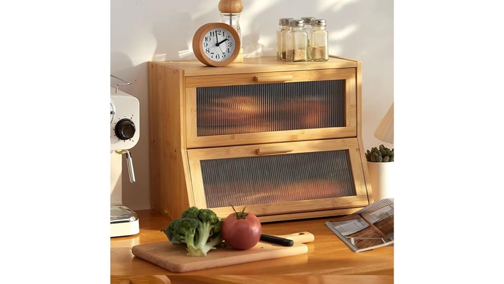 double layer bread box