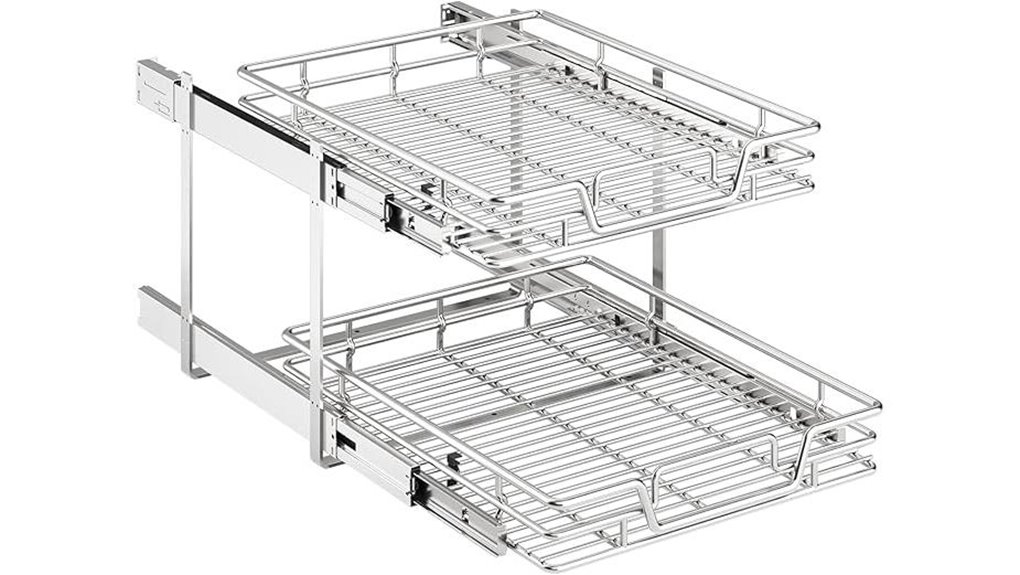 dual level cabinet storage solution