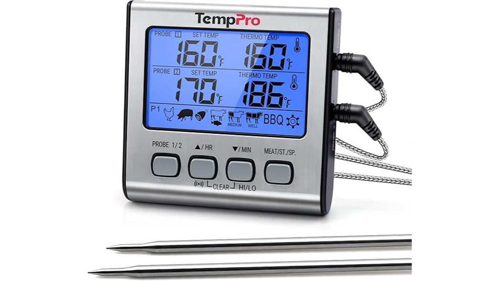 dual probe cooking thermometer