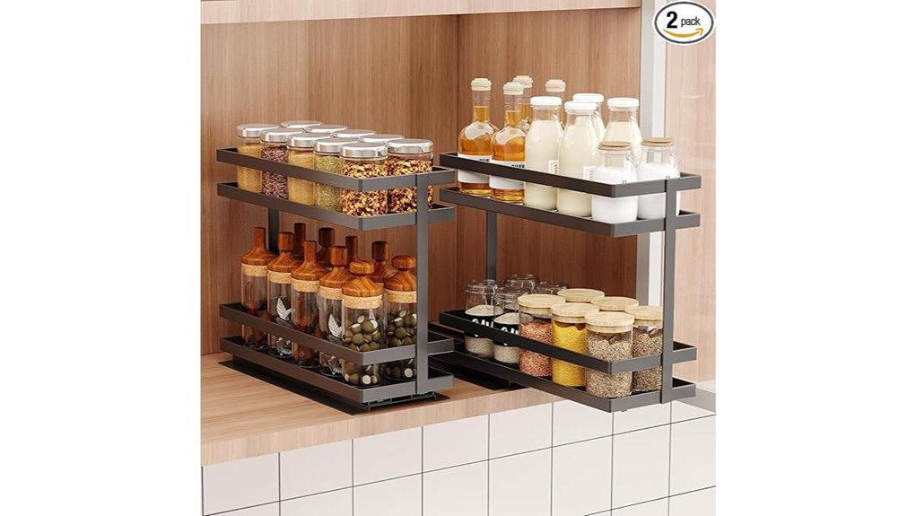 dual spice rack organizers