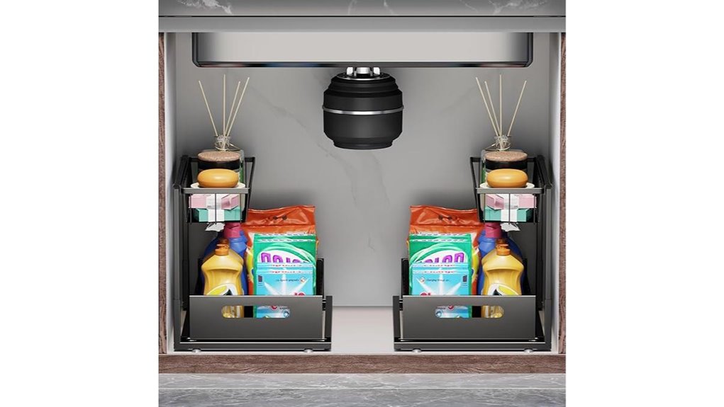 dual under sink organizers