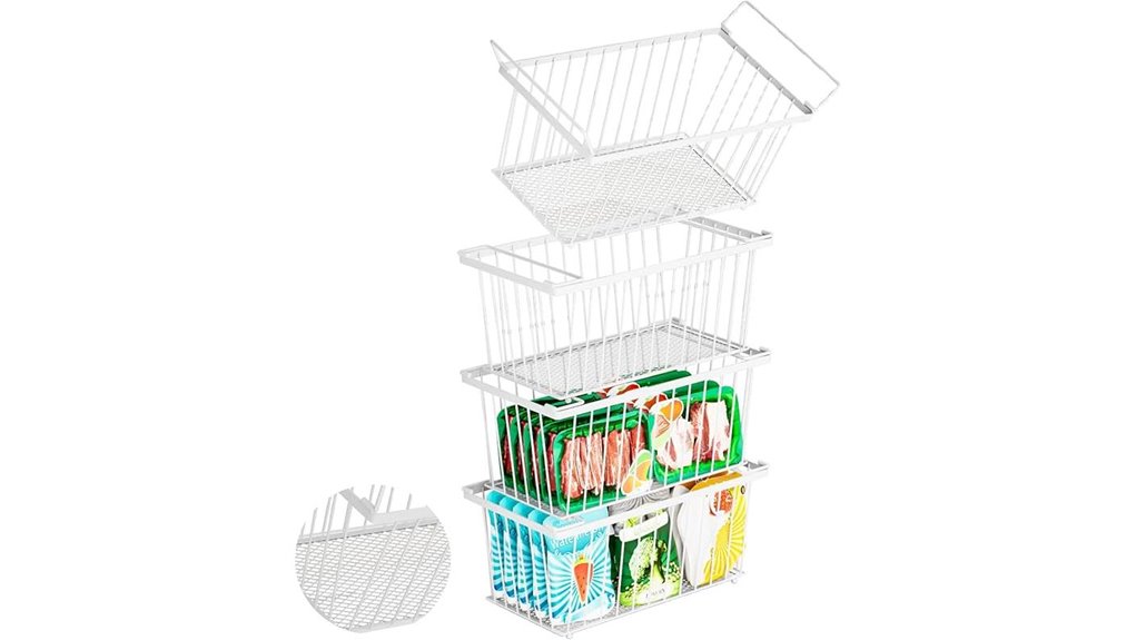 durable freezer storage bins