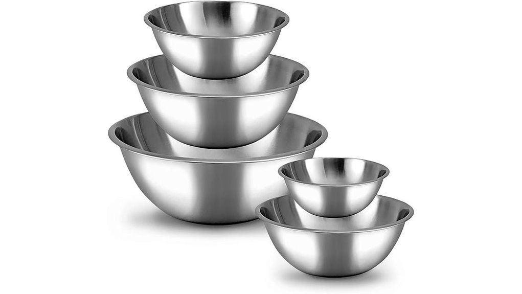 durable stainless steel bowls