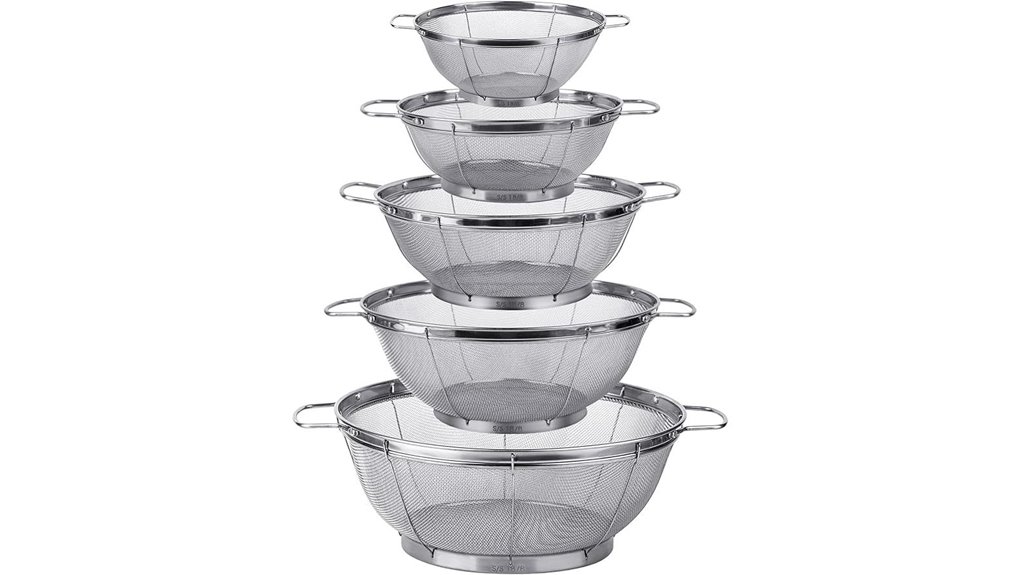 durable stainless steel colanders