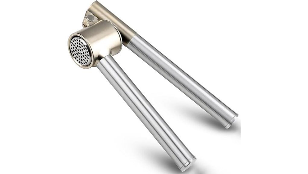 durable stainless steel garlic press