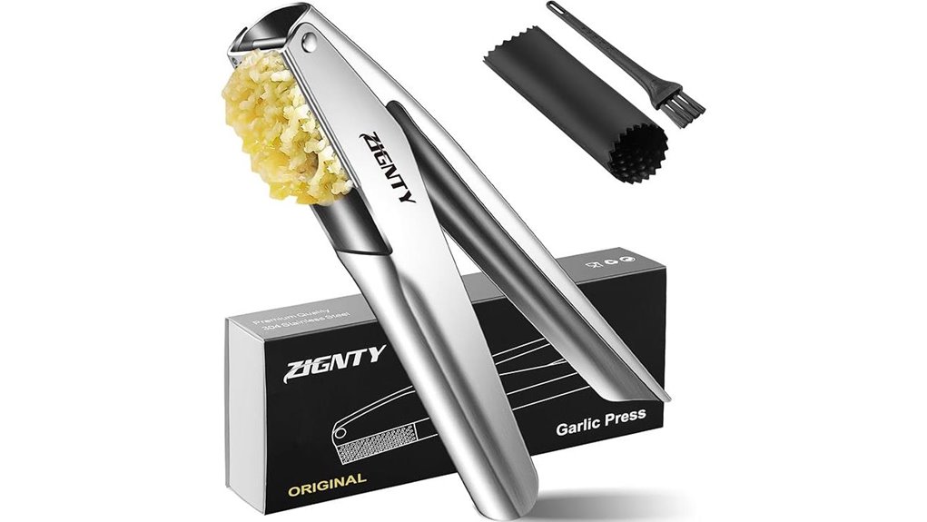 durable stainless steel garlic press