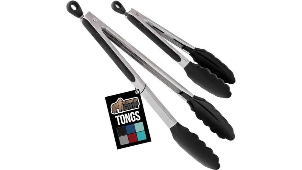 durable stainless steel tongs