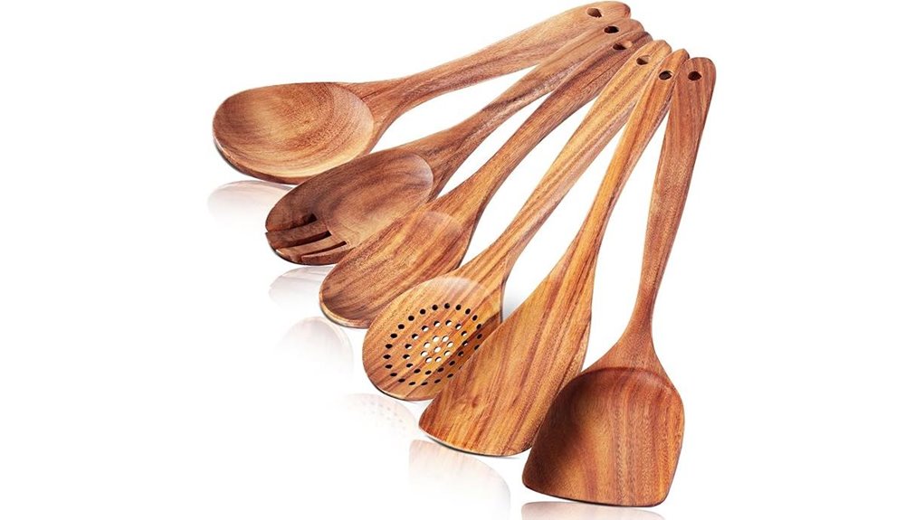 durable teak wood spoons