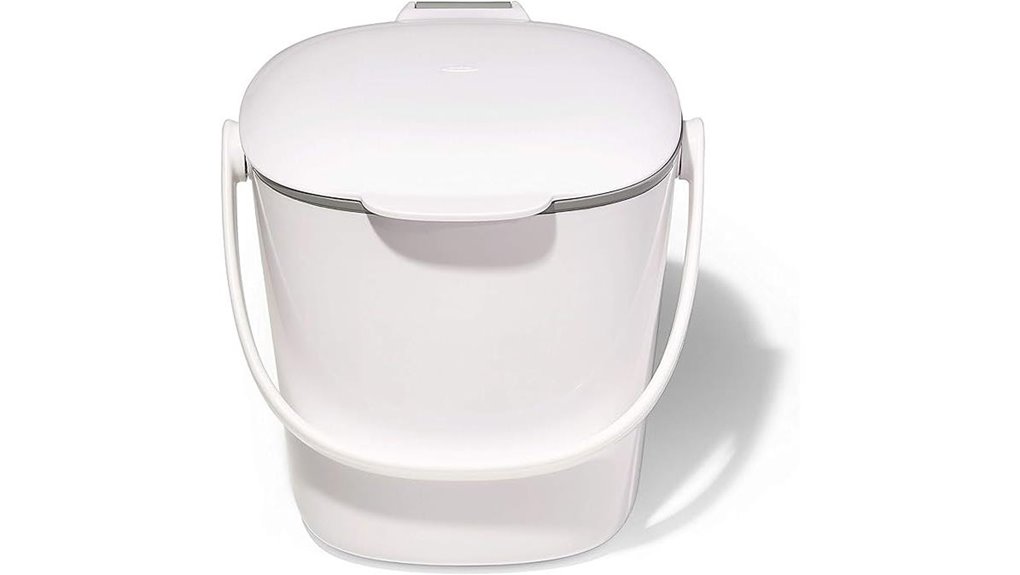 easy clean compost bin white