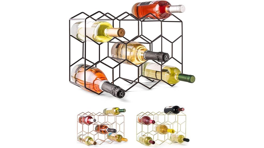 elegant countertop wine storage