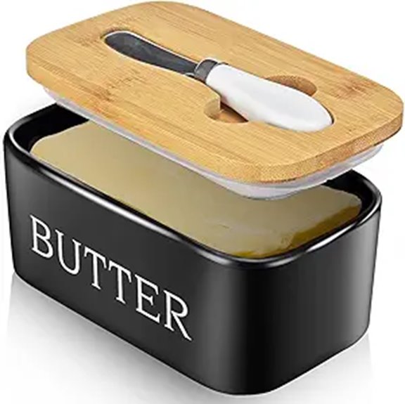 elegant covered butter container