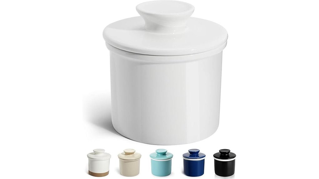 elegant white butter dish