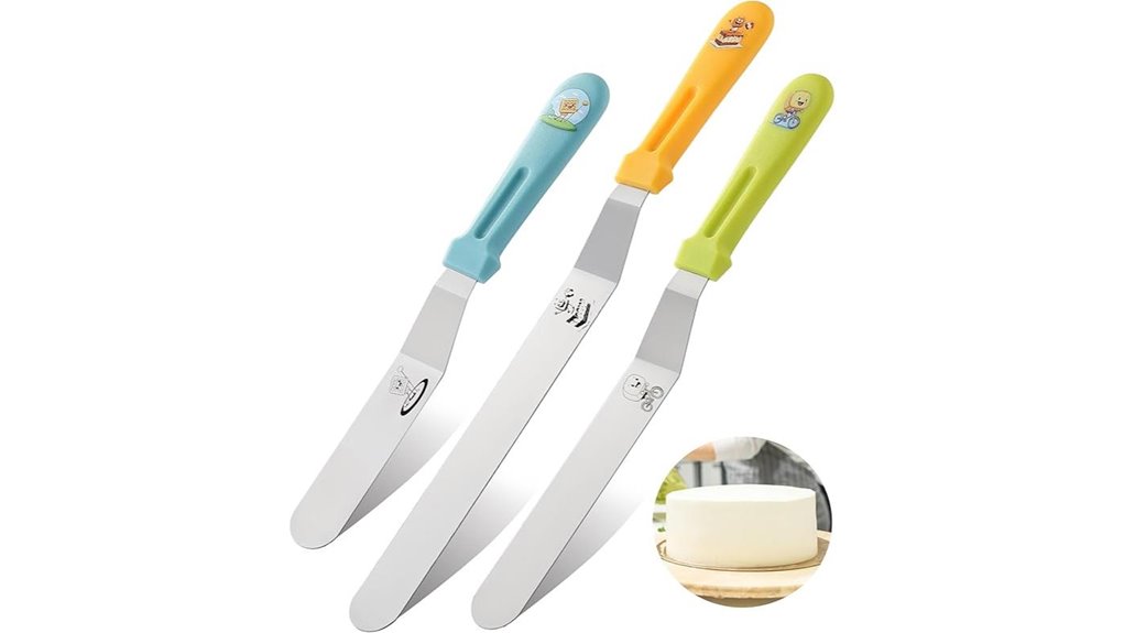 ergonomic icing spatula set