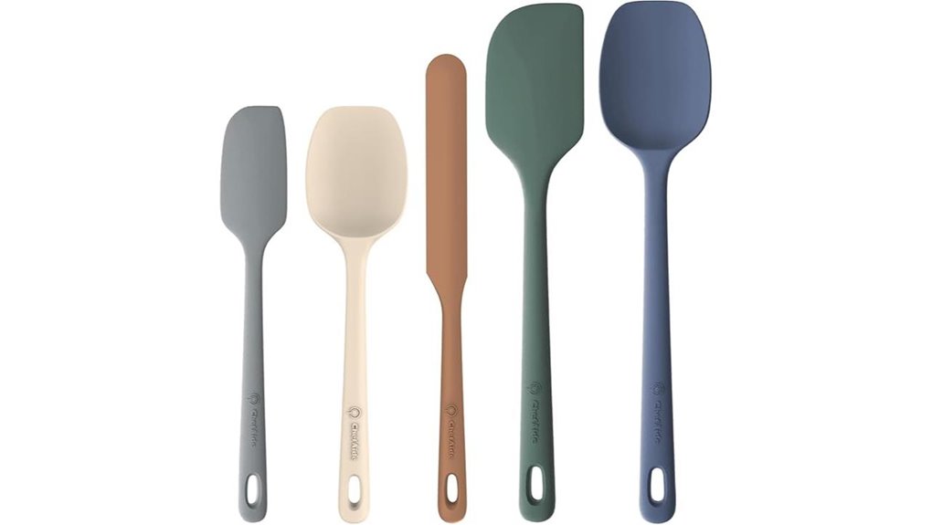 ergonomic silicone spatula set