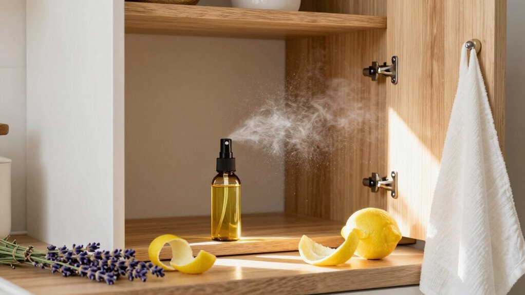 essential oil cabinet disinfecting