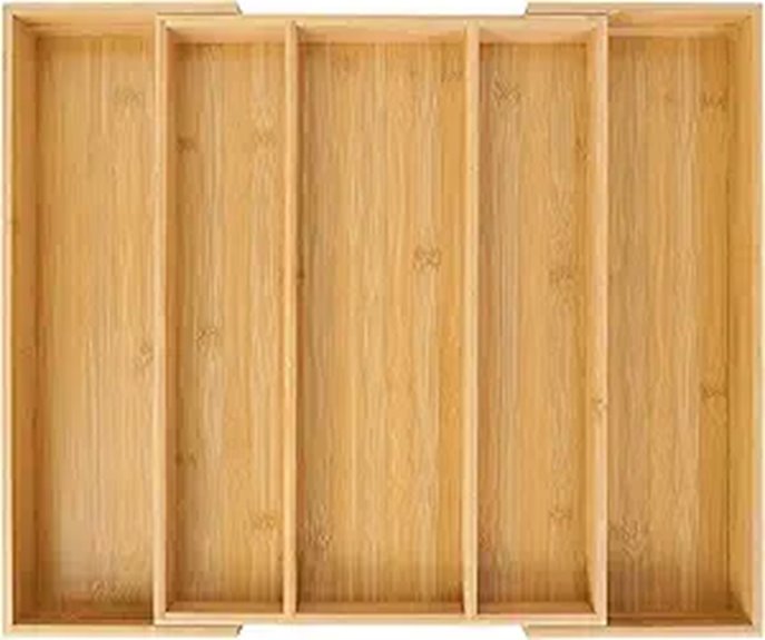 expandable bamboo kitchen organizer