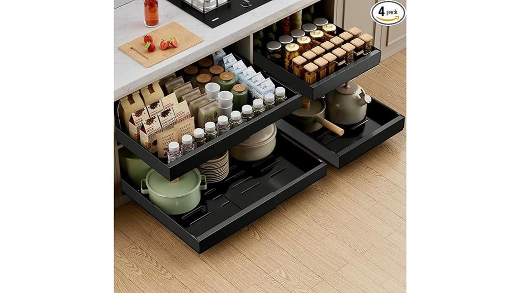 expandable cabinet organizer drawers
