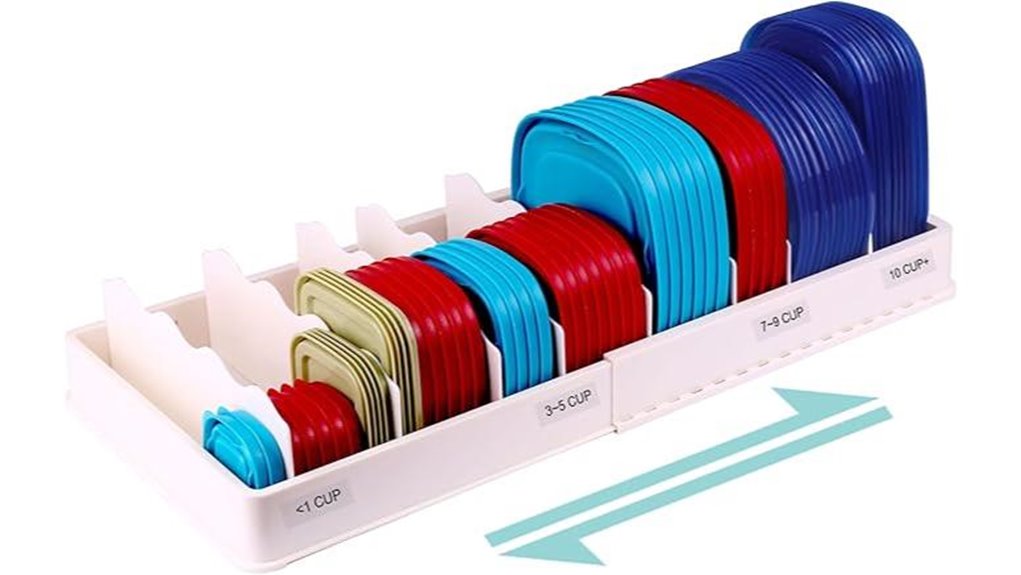expandable container lid organizer