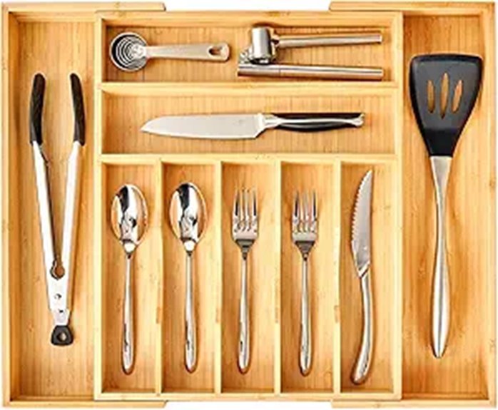 expandable silverware drawer organizer