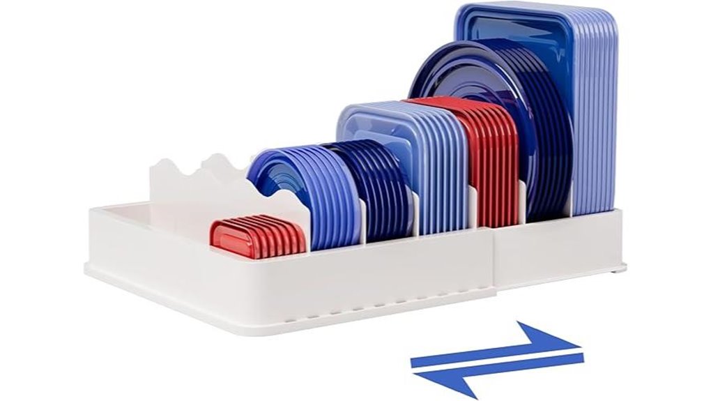 expandable storage with labels