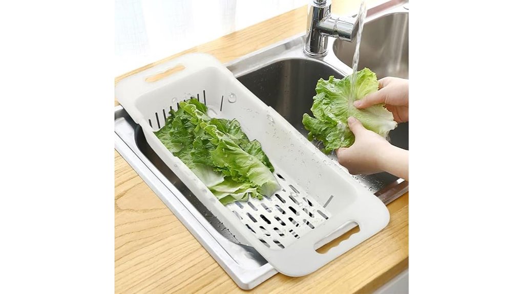 extendable over sink colander