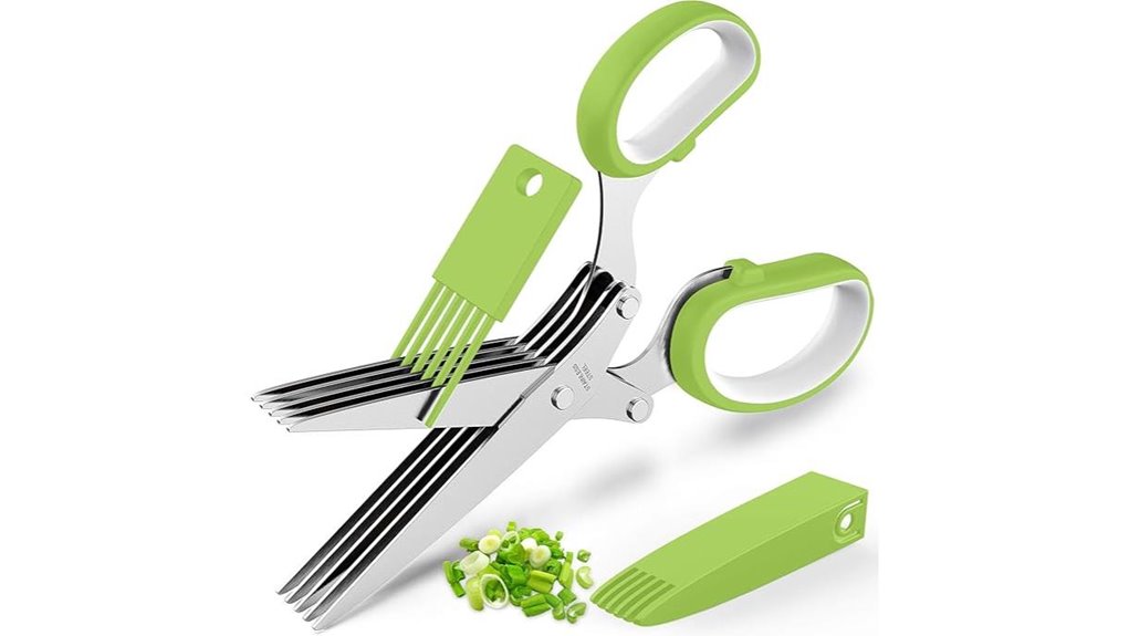 five blade herb scissors set