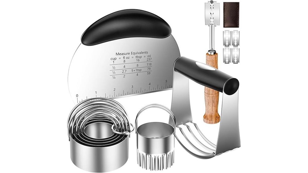 five piece pastry cutter set