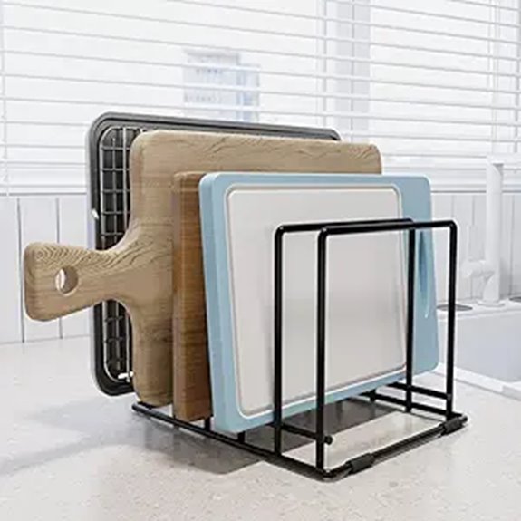 five slot baking sheet organizer